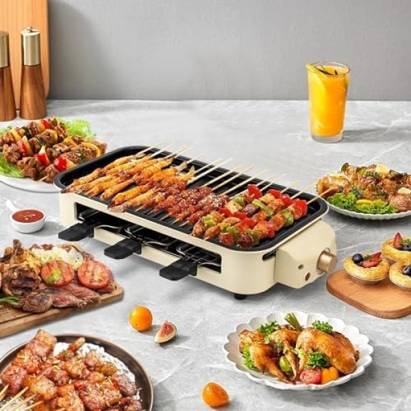 Pukomc Electric Indoor Grill,2 in 1 Indoor Grills for Kitchen with Grill Net - Image 9