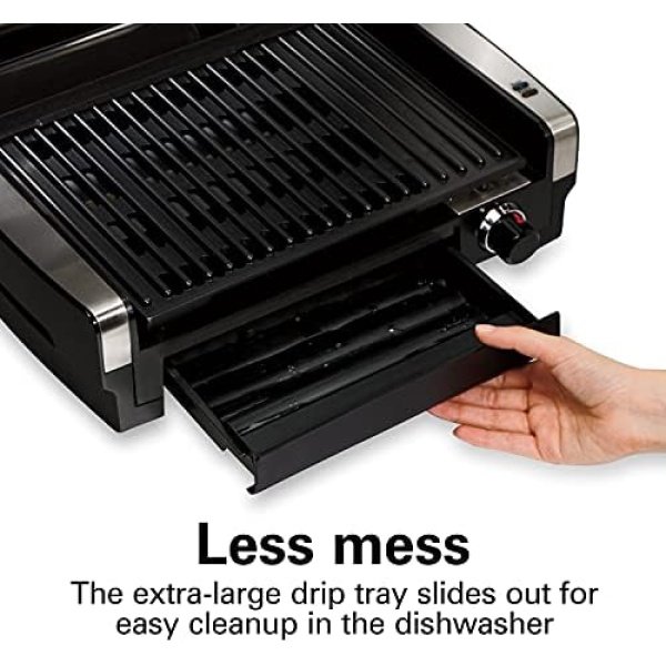 Hamilton Beach Electric Indoor Searing Grill with Viewing Window & Adjustable - Image 7