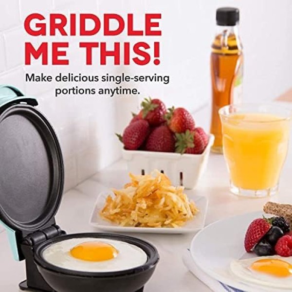 DASH Mini Maker Electric Round Griddle for Individual Pancakes, Cookies, Eggs - Image 2