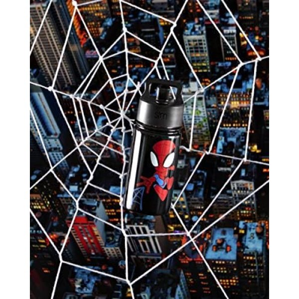 Simple Modern Spiderman Kids Water Bottle with Straw Lid | Marvel Insulated - Image 2