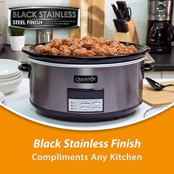 Crock-Pot Large 8 Quart Programmable Slow Cooker with Auto Warm Setting - Image 5