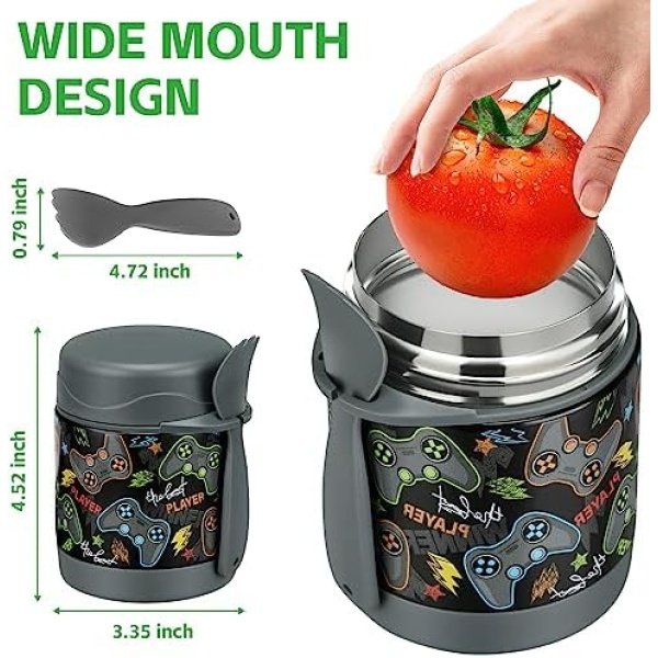 10oz Soup Thermo for Hot Food Kids Insulated Food Jar,Thermo Hot Food Lunch - Image 2