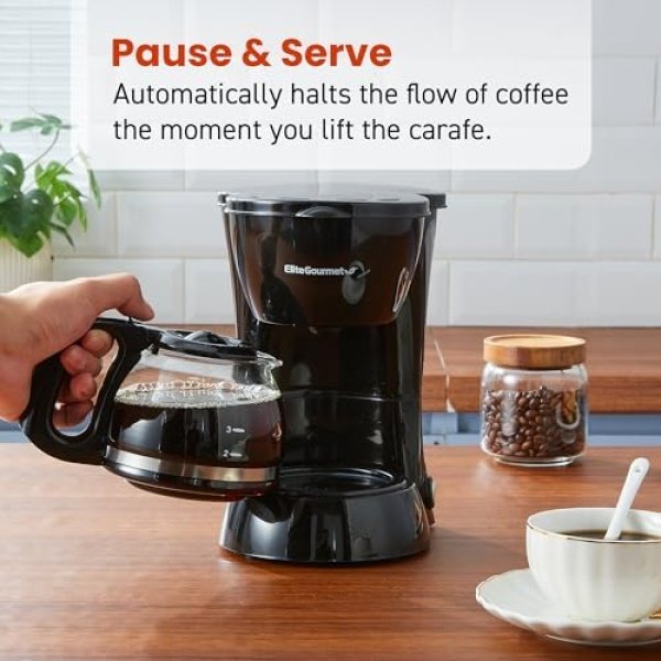 Elite Gourmet EHC4128 Automatic 4-Cup Brew & Drip Coffee Maker - Image 6