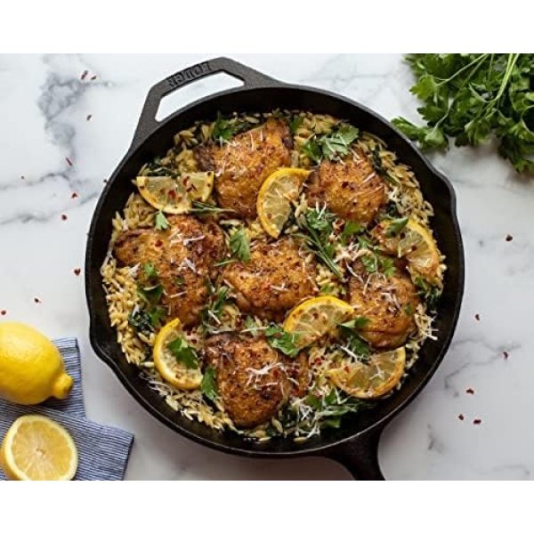 Lodge 10.25 Inch Cast Iron Pre-Seasoned Skillet – Signature Teardrop Handle - Image 6