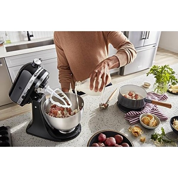 KitchenAid Classic Series 4.5 Quart Tilt-Head Stand Mixer K45SS, Onyx Black - Image 5