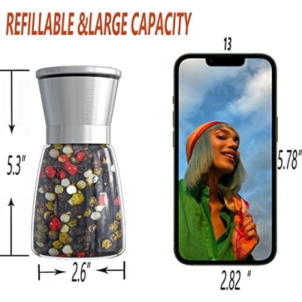 Original Stainless Steel Salt or Pepper Grinder - Top Spice Mill - Image 2