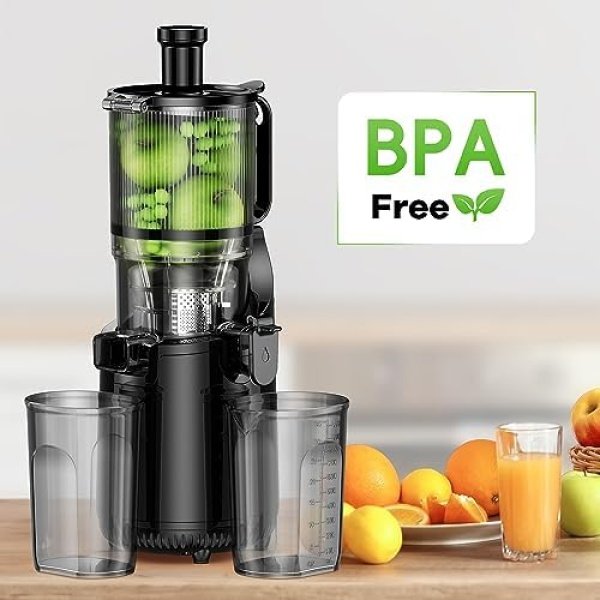 Cold Press Juicer, Amumu Slow Masticating Machines with 5.4" Extra Large Feed - Image 8