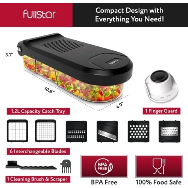 Fullstar Vegetable Chopper, Mandoline Slicer - Cheese Grater, Food Chopper - Image 5