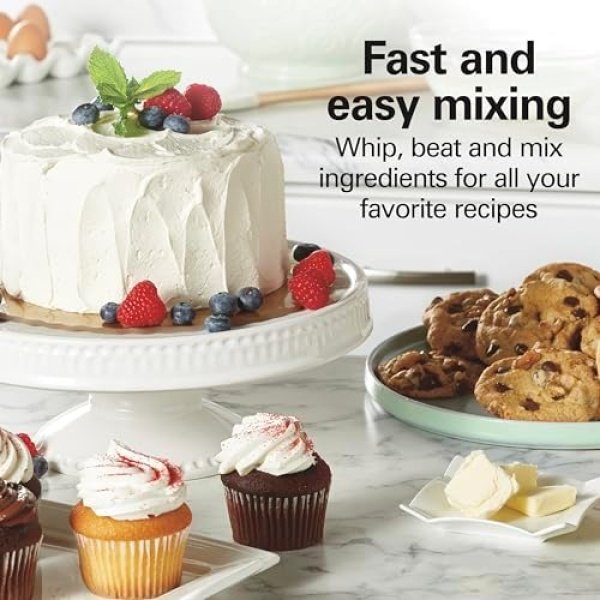 Hamilton Beach 6-Speed Electric Hand Mixer with Whisk, Traditional Beaters - Image 7