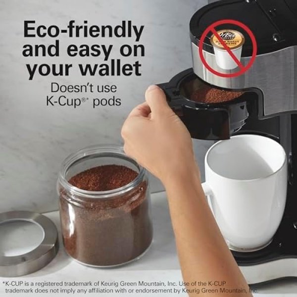 Hamilton Beach 2-Way 12 Cup Programmable Drip Coffee Maker & Single Serve - Image 4