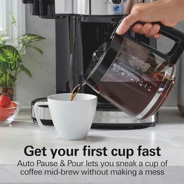Hamilton Beach 2-Way 12 Cup Programmable Drip Coffee Maker & Single Serve - Image 7