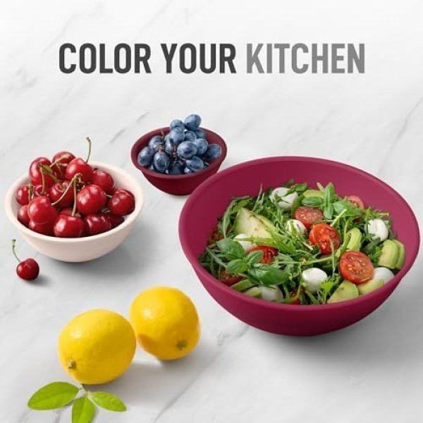Zulay Kitchen 12 Piece Plastic Mixing Bowls with Leak-Proof Lids Set - Image 6