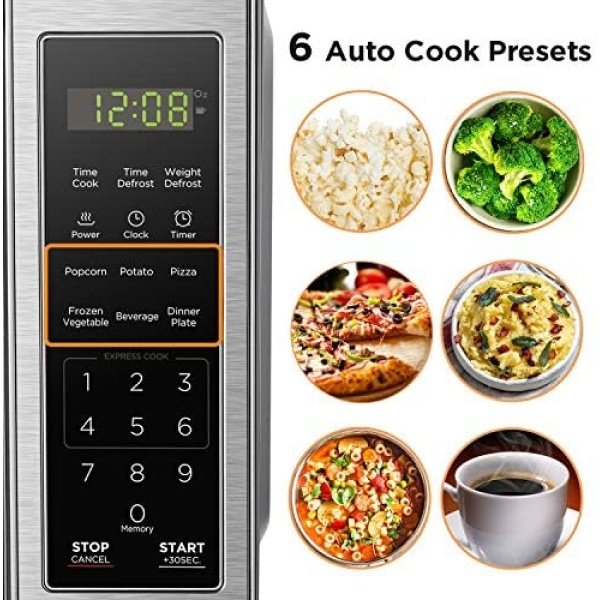 BLACK+DECKER EM720CB7 Digital Microwave Oven with Turntable Push-Button Door - Image 2