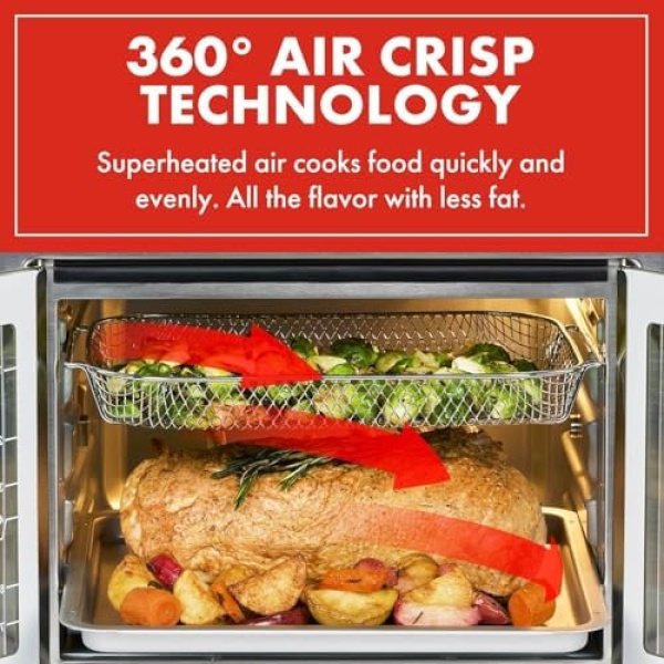 Emeril Lagasse Extra Large French Door Air Fryer Toaster Oven Combo - Image 4