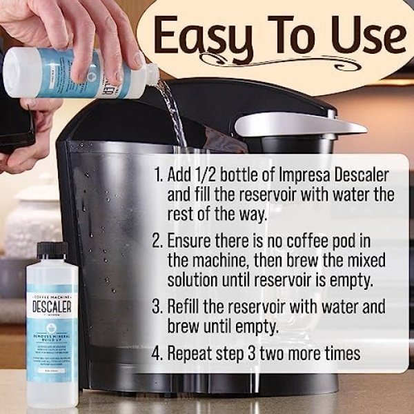 IMPRESA 3 Pack / 6 Uses Coffee Machine Descaler for Keurig - Image 5