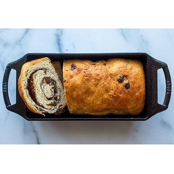 Lodge Cast Iron Loaf Pan 8.5x4.5 Inch, Black - Image 8