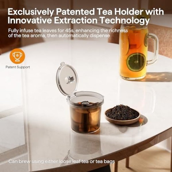Single Serve Coffee Maker for K Cup, Ground and Tea Leaves, Hot and Iced Coffee - Image 5