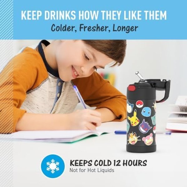 THERMOS FUNTAINER Water Bottle with Straw - 12 Ounce - Kids Stainless Steel - Image 5