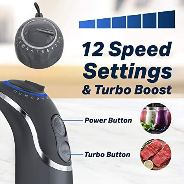 Mueller Smart Stick 800W, 12 Speed and Turbo Mode, 3-in-1, Heaviest Duty Copper - Image 7