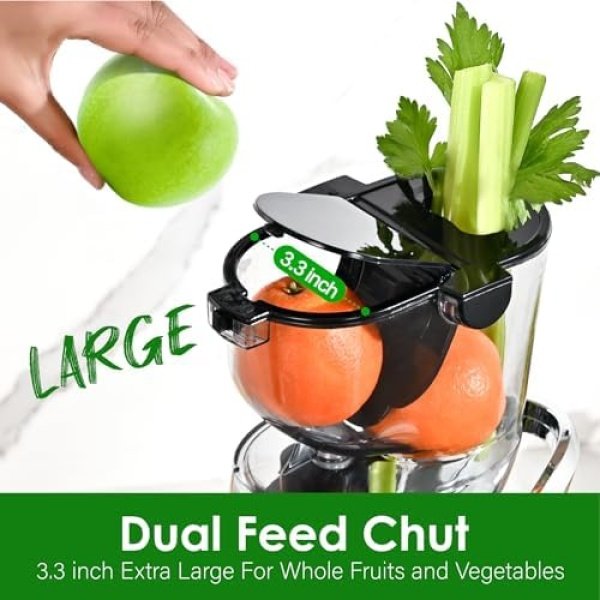 Cold Press Juicer Machines, Kitchen in the Box Slow Masticating Juicers - Image 2
