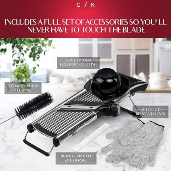 Gramercy Adjustable Mandoline Food Slicer, Mandoline Slicer for Kitchen - Image 7
