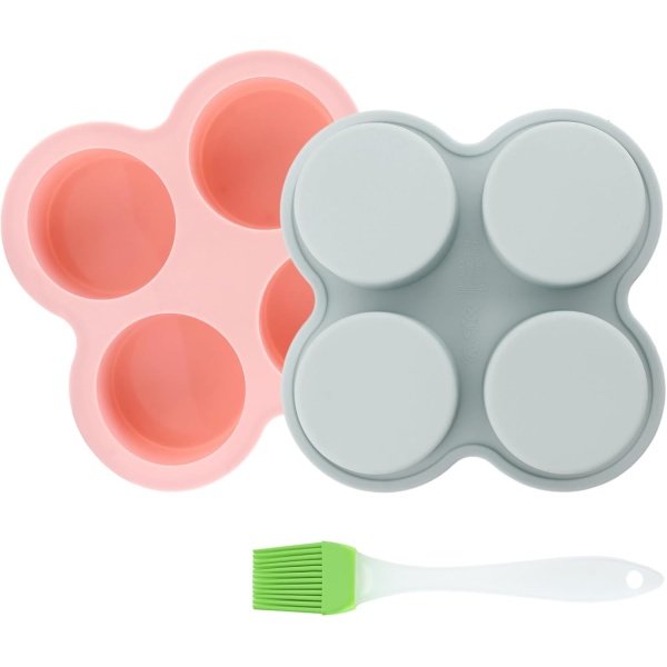Reusable Silicone Air Fryer Egg Mold, 2 Pcs 4 Cavity Non-Stick Air Fryer Baking - Image 2