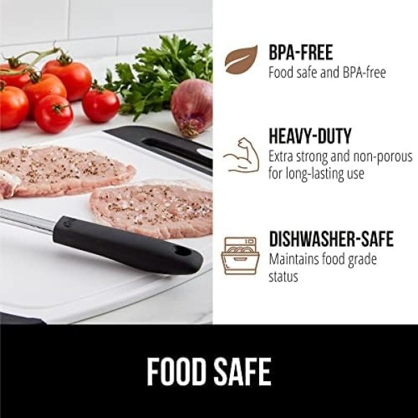 GORILLA GRIP 100% BPA-Free Reversible Kitchen Cutting Board Set of 3 - Image 5