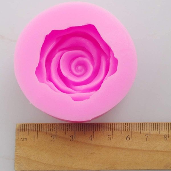 BeeSpring Flower Bloom Rose Shape Silicone Fondant Soap 3D Cake Molds Cupcake - Image 4