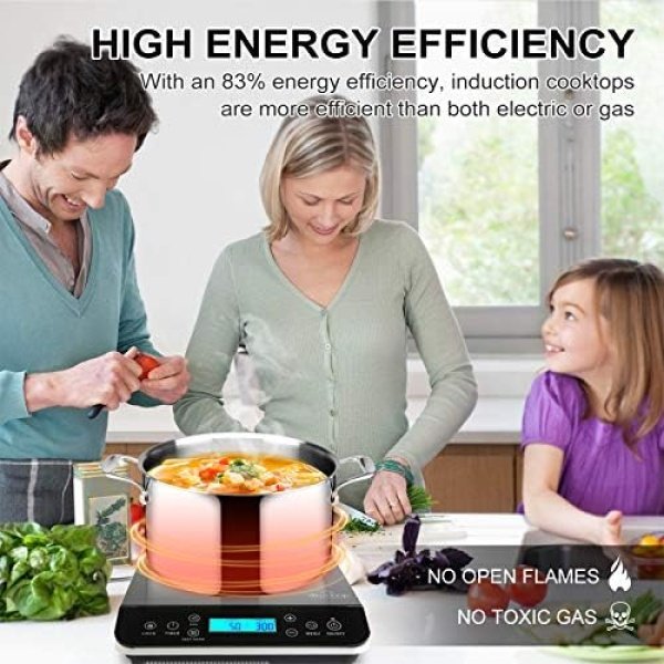 Duxtop Portable Induction Cooktop Burner, Induction Hot Plate with LCD Sensor - Image 3
