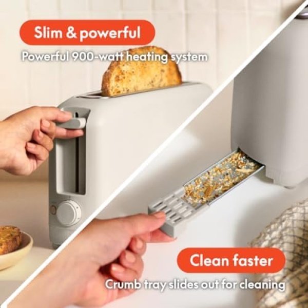 bella 2 Slice Slim Toaster, Fits-anywhere Kitchenware, 6 Setting Shade Control - Image 4