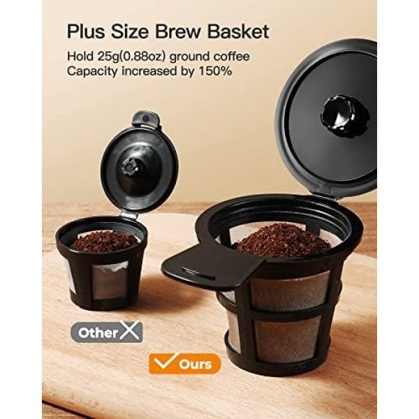 Famiworths Single Serve Coffee Maker for K Cup & Ground Coffee - Image 5