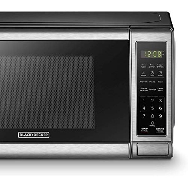 BLACK+DECKER EM720CB7 Digital Microwave Oven with Turntable Push-Button Door - Image 8