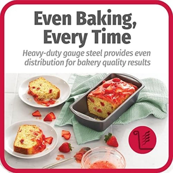 GoodCook Set of 2 Medium Non-Stick 8” x 4” Bread Loaf Pans – Loaf Bread Pan - Image 3
