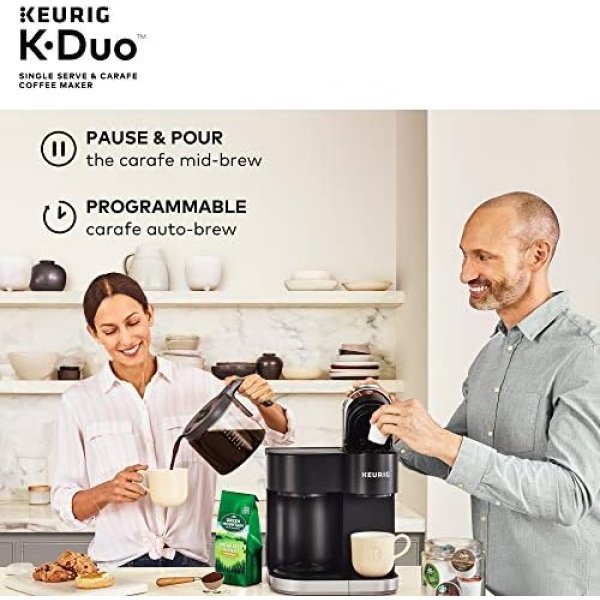 Keurig K-Duo Single Serve K-Cup Pod & Carafe Coffee Maker, Black - Image 7