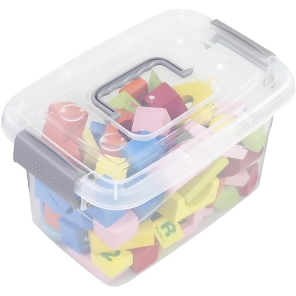 6-Pack Home Storage Bins, Plastic Container, Latching Box - Image 8