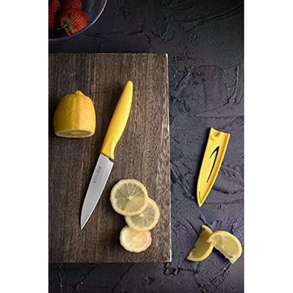 Paring knife, 4PCS Paring knives (4 Knives and 4 Knife cover), 4 Inch Peeling - Image 2