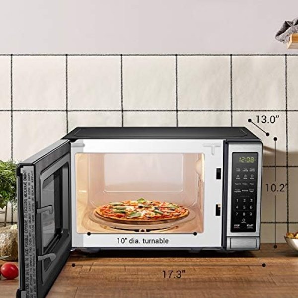 BLACK+DECKER EM720CB7 Digital Microwave Oven with Turntable Push-Button Door - Image 5