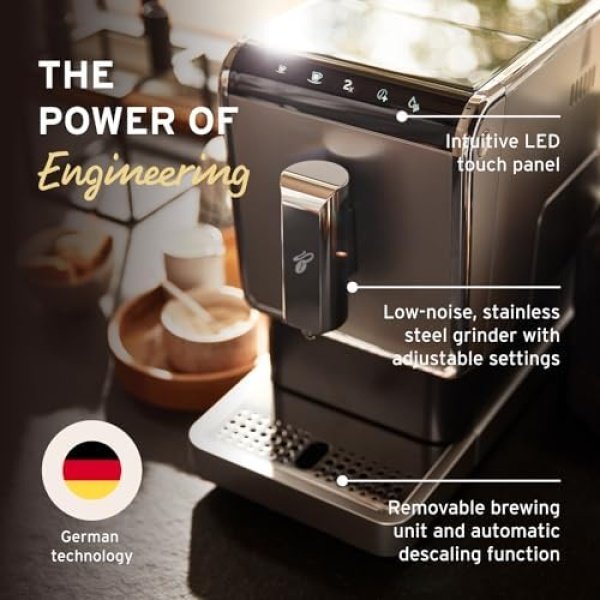 Tchibo Automatic Espresso & Coffee Machine with Built-in Grinder, No Coffee Pods - Image 4