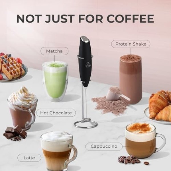 Zulay Kitchen Powerful Milk Frother Wand With 2 Duracell Batteries - Ultra Fast - Image 4