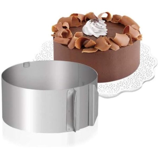 Cake Mold and Acetate Sheets for Baking, 6 to12 Inches Adjustable Stainless - Image 5