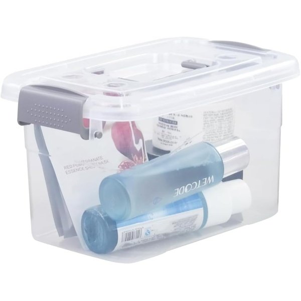 6-Pack Home Storage Bins, Plastic Container, Latching Box - Image 9