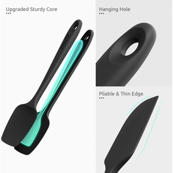 U-Taste Silicone Spatula Set with 600 Degrees Fahrenheit Heat Resistant - Image 6