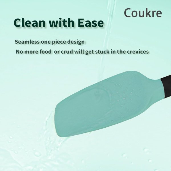 Coukre Silicone Spatula Set of 5,High Temperature Resistant, Food Grade Silicone - Image 4