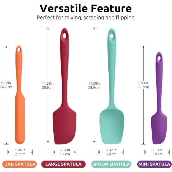 High Heat Resistant Silicone Spatula: U-Taste 600ºF Hot-Proof Food Grade Rubber - Image 2