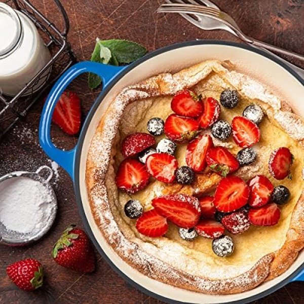 Miereirl 6 QT Enameled Dutch Oven Pot with Lid, Cast Iron Dutch Oven with Dual - Image 7