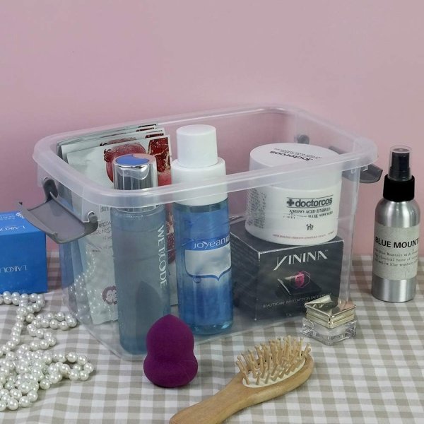 6-Pack Home Storage Bins, Plastic Container, Latching Box - Image 4
