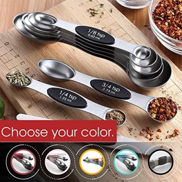 Spring Chef Stainless Steel Magnetic Measuring Spoons Set with Strong N45 - Image 9
