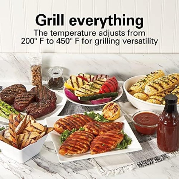 Hamilton Beach Electric Indoor Searing Grill with Viewing Window & Adjustable - Image 5
