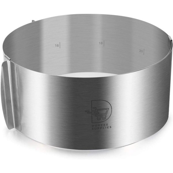 Cake Mold and Acetate Sheets for Baking, 6 to12 Inches Adjustable Stainless - Image 3