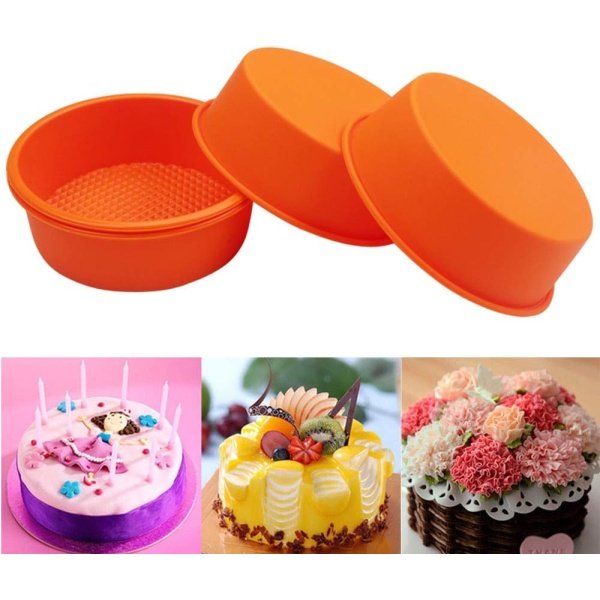 Silicone Mould for 4.5 inch Layer Cake Pan Round Cylinder Rainbow Cake Pans - Image 3